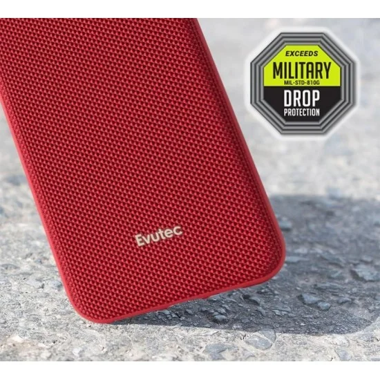 Case Iphone 11 Pro Max Ballistic Nylon With Afix+Mount Evutec Red